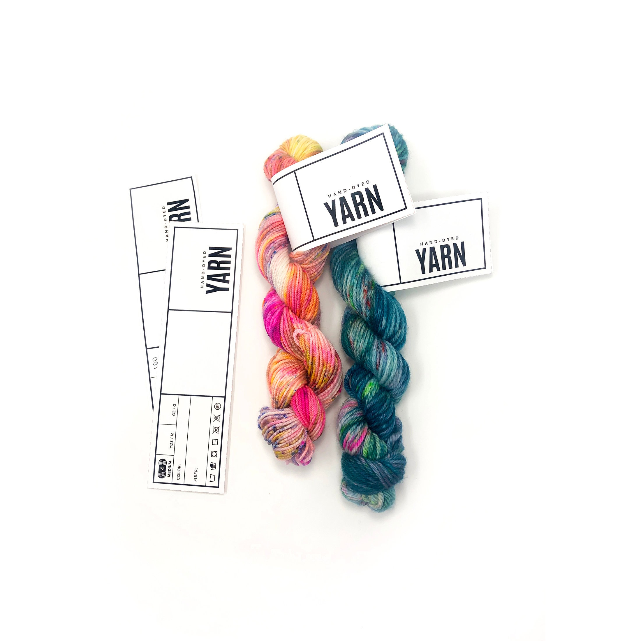 Printable yarn tags mini skein labels downloadable pdf diy etsy