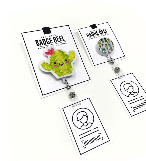 PRINTABLE Badge Reel Display Cards Digital PDF Backing Cards Tags Packaging  for Retractable & Interchangeable Clip on ID Badge Holder 