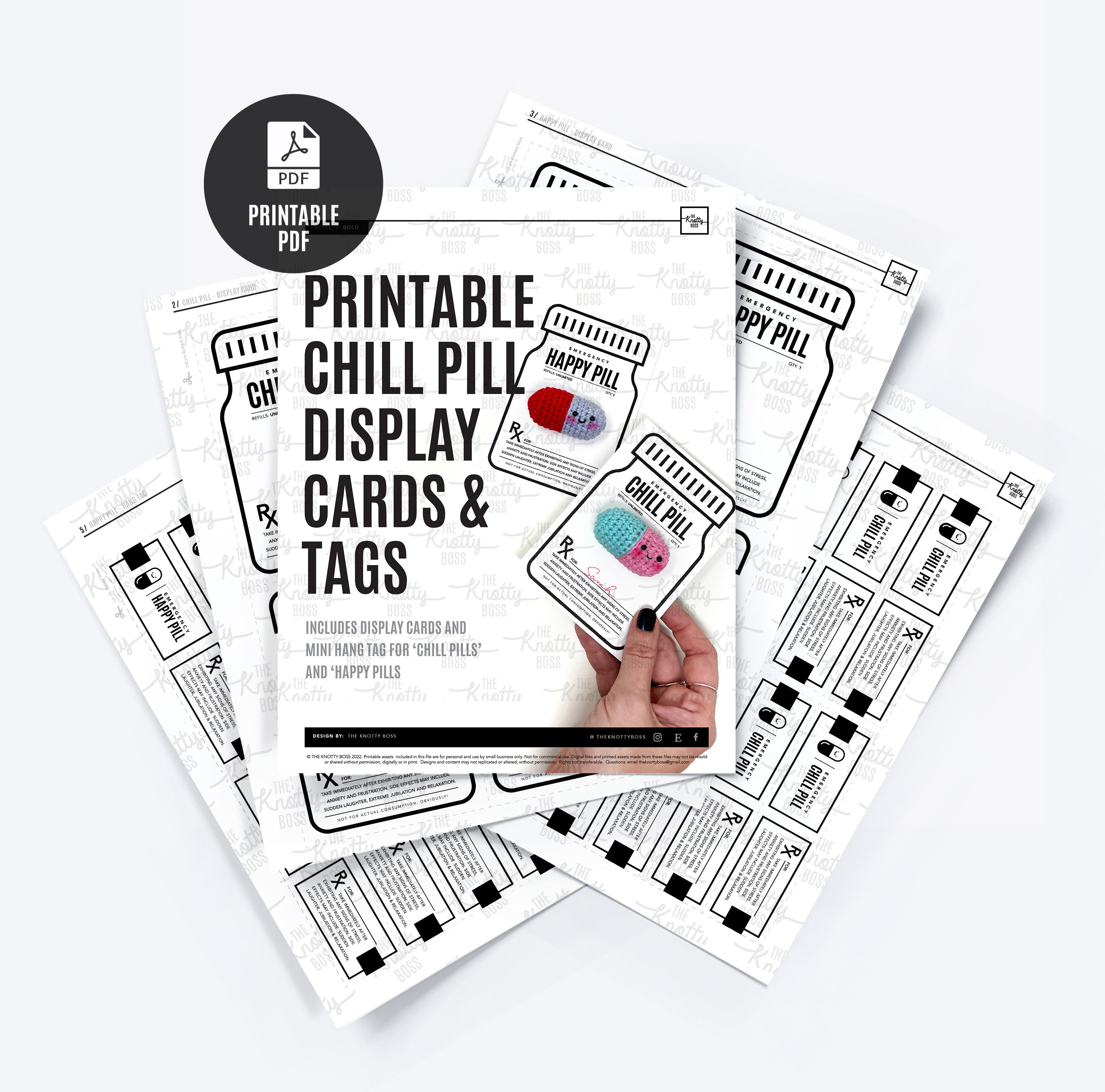 PRINTABLE Snowball Packaging - DIGITAL PDF - Insert cards & labels