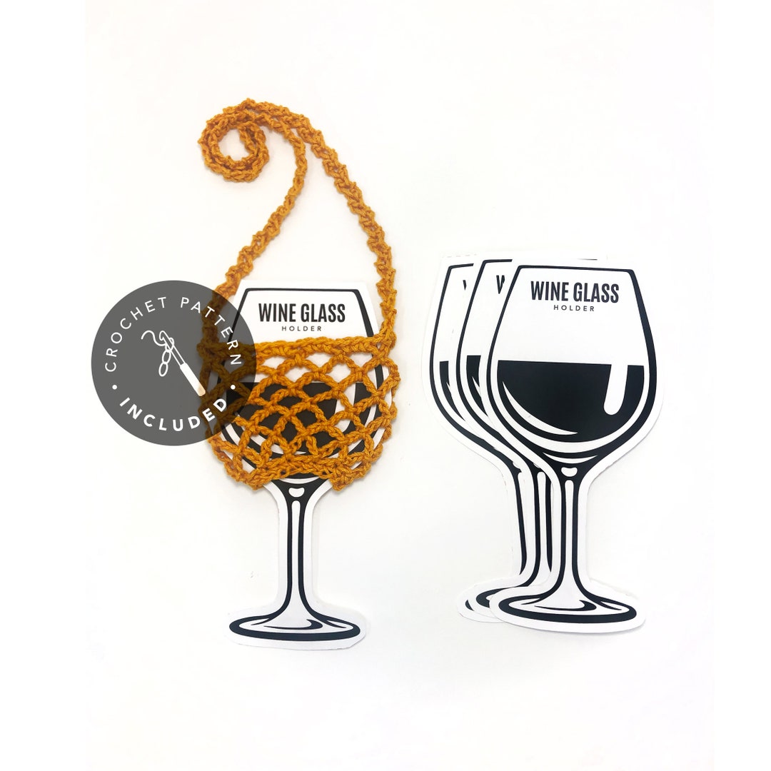 PRINTABLE Wine Glass Cozy Display Templates BONUS Crochet Pattern. PDF
