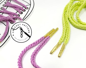 CROCHET PATTERN - The Braided Lace - Decorative shoelace - PDF