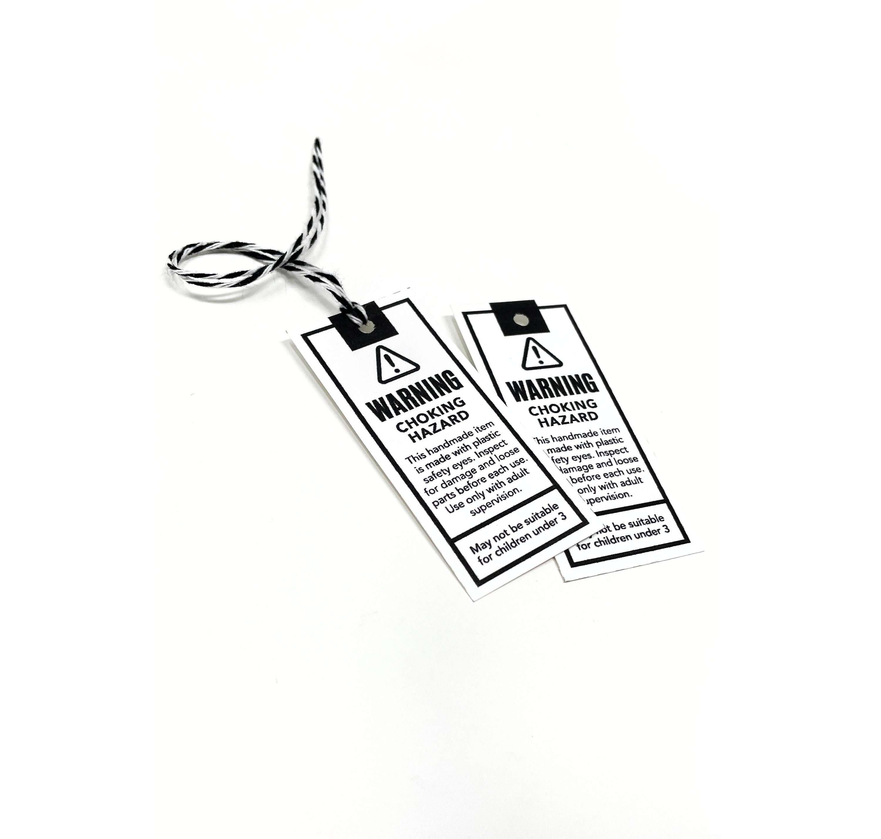 PRINTABLE Safety Eyes Warning Tag For Amigurumi Digital PDF