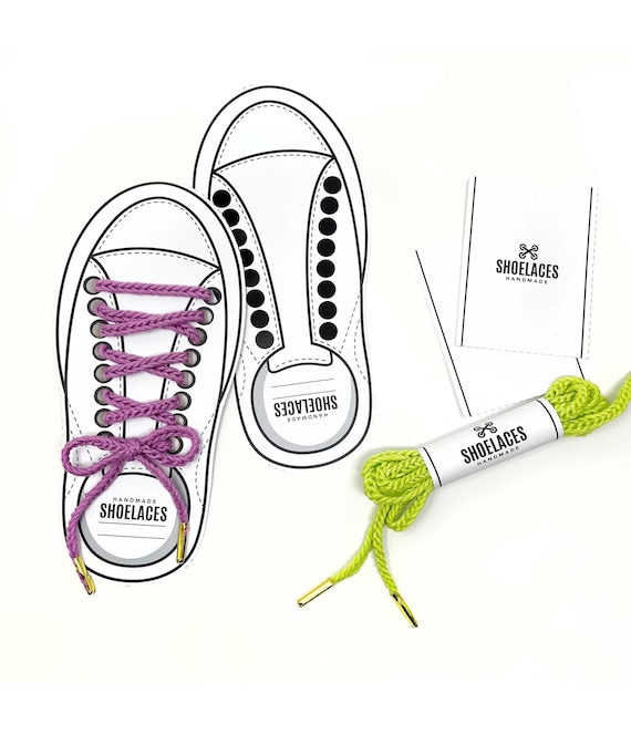 PRINTABLE Shoelace Display Cards Wrap Label Digital PDF Cut Out