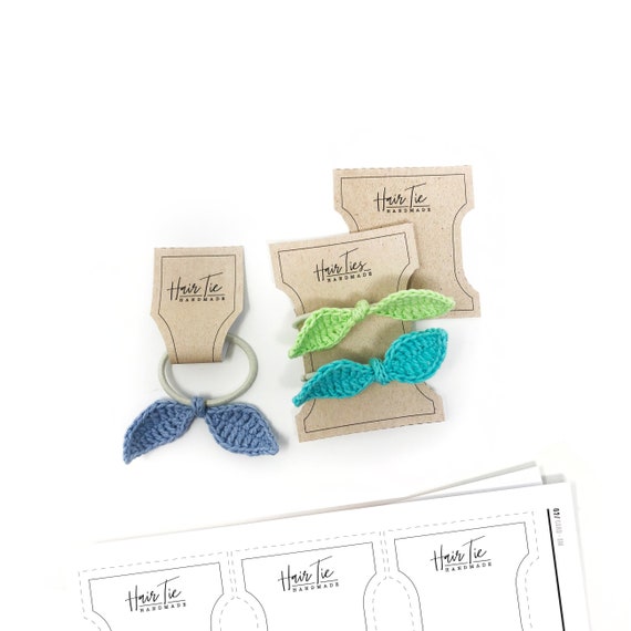 printable hair tie tags display cards downloadable pdf etsy canada