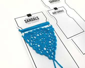 PRINTABLE Barefoot Sandals Display Cards - Digital PDF - Market tags, labels and inserts for handmade sandals and packaging for baby sandals