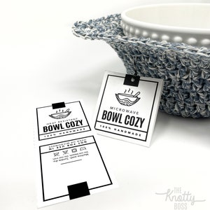 PRINTABLE Bowl Cozy Tags - Digital PDF - Tags &amp; Labels for Handmade ...