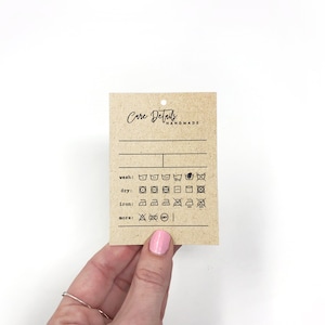 AFDRUKBARE Onderhoudsinstructie Tags + BONUS Skinny Tags - Eenvoudige stijl - Digitale PDF - Diy hang tags voor breien, haken, macrame. Handgemaakt etiket