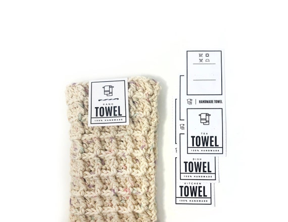 PRINTABLE Towel Tags Downloadable PDF. Fold-over Style Tags for