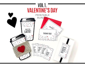 PRINTABLE BUNDLE -  Valentine's Day Packaging Bundle Vol 1 - Digital PDF