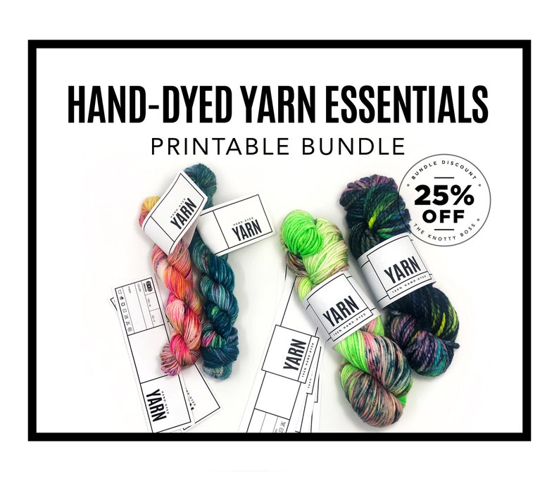 printable bundle yarn tags labels downloadable pdf diy etsy