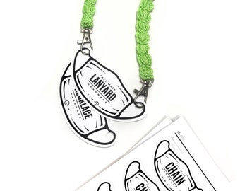 PRINTABLE Face Mask Lanyard Tags - Digital Downloadable PDF - Bold Style - Display cards for handmade facemask chains, necklaces & holders