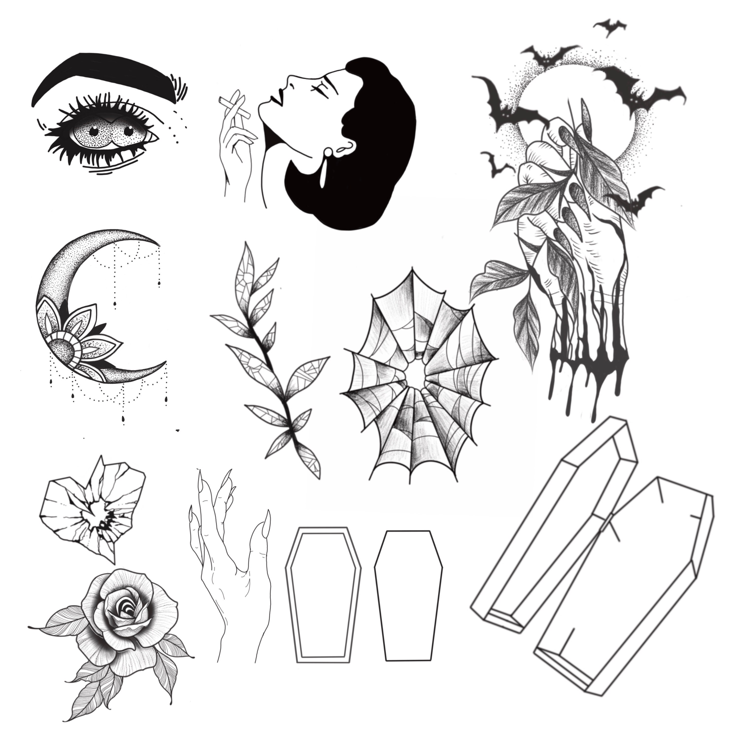 Procreate Brush Set for Tattoo Flash. This Flash Sale is Full of Witchy ...