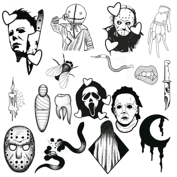 Spooky Tattoo Flash by ProbablyAGothKid on DeviantArt