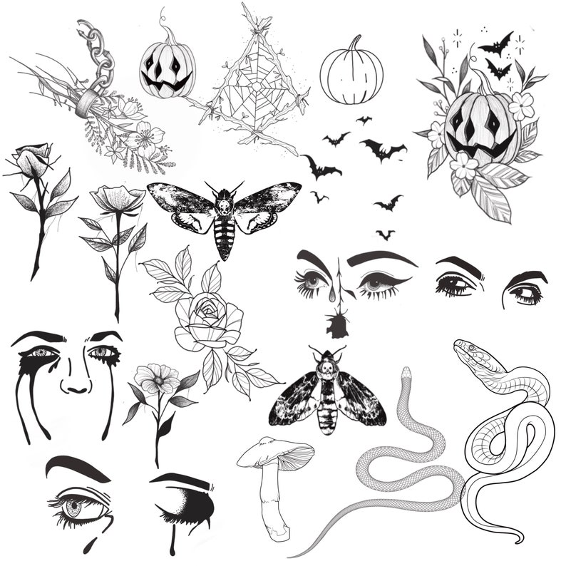 Procreate Brush Set for Tattoo Flash. This Flash Sale is Full of Witchy ...