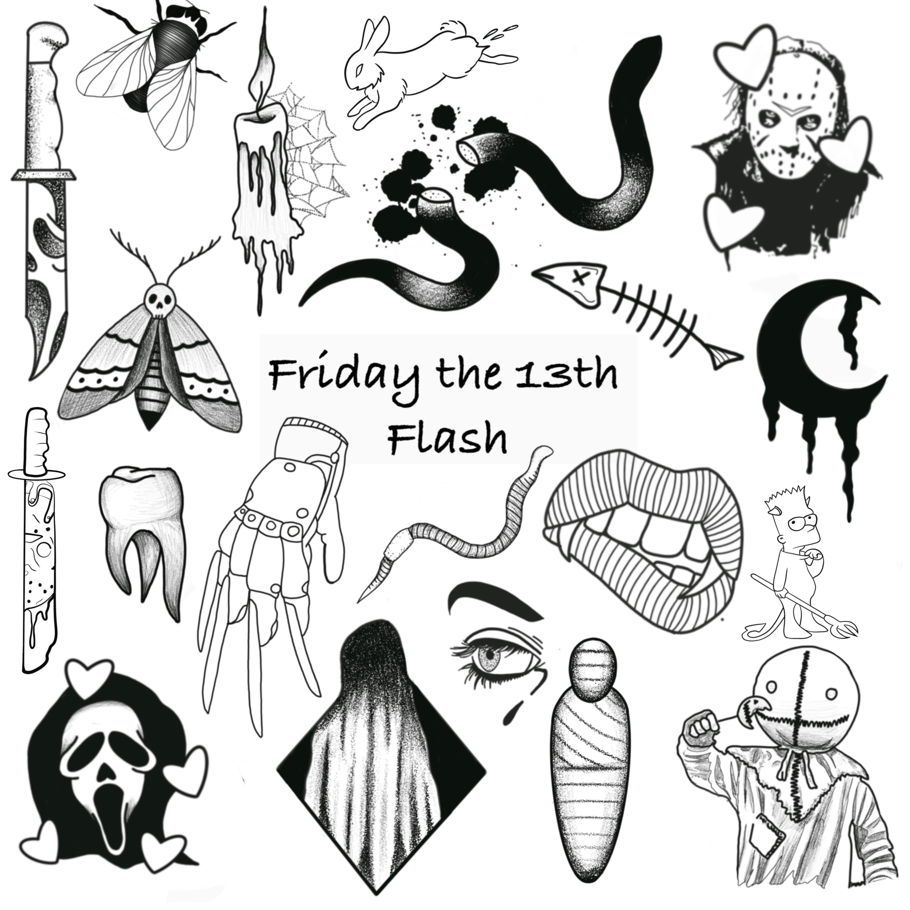 Horror blsckwork tattoo flash     tattoo tattoos tattooartist    TikTok