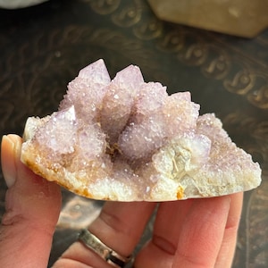 Ametist Spirit Quartz Crystal Point Raw Purple Cactus Cluster Fantomer A24
