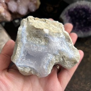 Rough Blue Lace Agate Crystal Raw Agate Crystal Rough Agate Crystal Natural Blue Agate Raw Blue Lace Agate Communication Crystal A10
