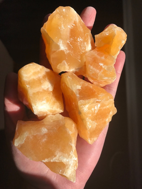 20g Orange Calcite Mineral Natural Raw Specimen Gemstone Healing Chakra Mexican