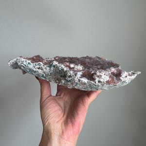 Ruwe amethist bloem kristalcluster regenboog melkweg amethist plaat mineraal exemplaar uit Brazilië natuurlijk rood hematiet A6 afbeelding 3