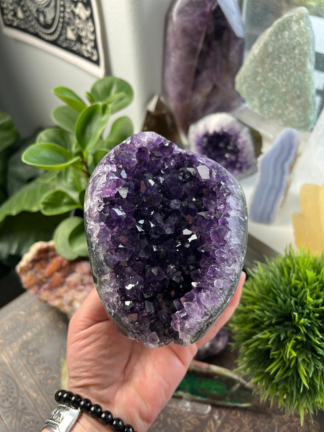 Dark Purple Crystal Standing Amethyst Crystal Amethyst Gifts Etsy