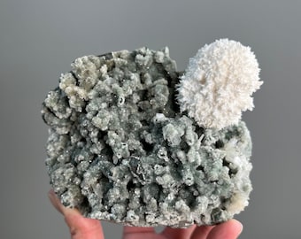 Mordenite Crystal Zeolite Crystal Cluster Mineral Specimen Raw Zeolite from India High Quality Crystals Druzy Stalactite Green Chlorite A43