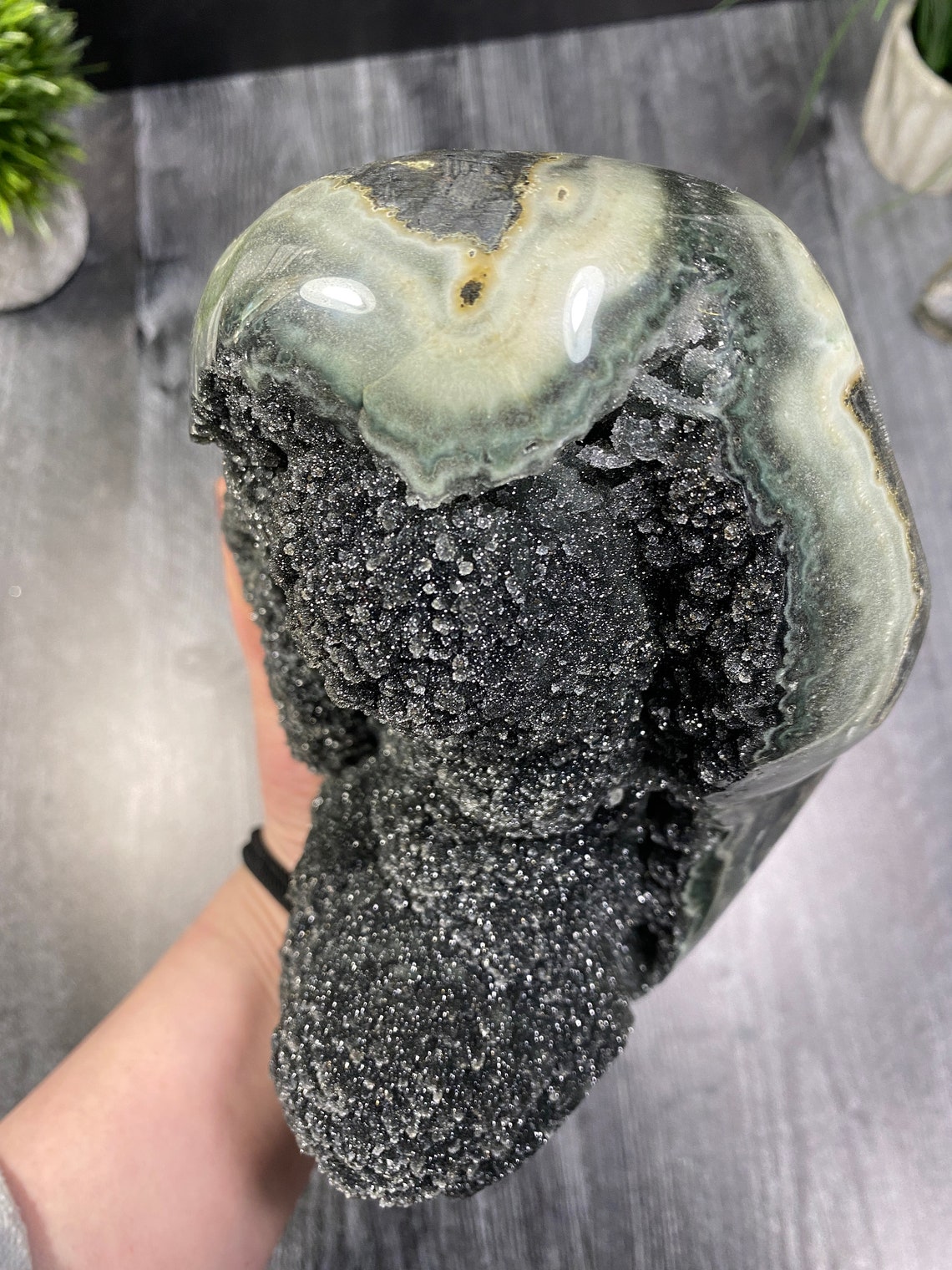 Große schwarze Amethyst Kristalle natürliche schwarze Galaxie | Etsy