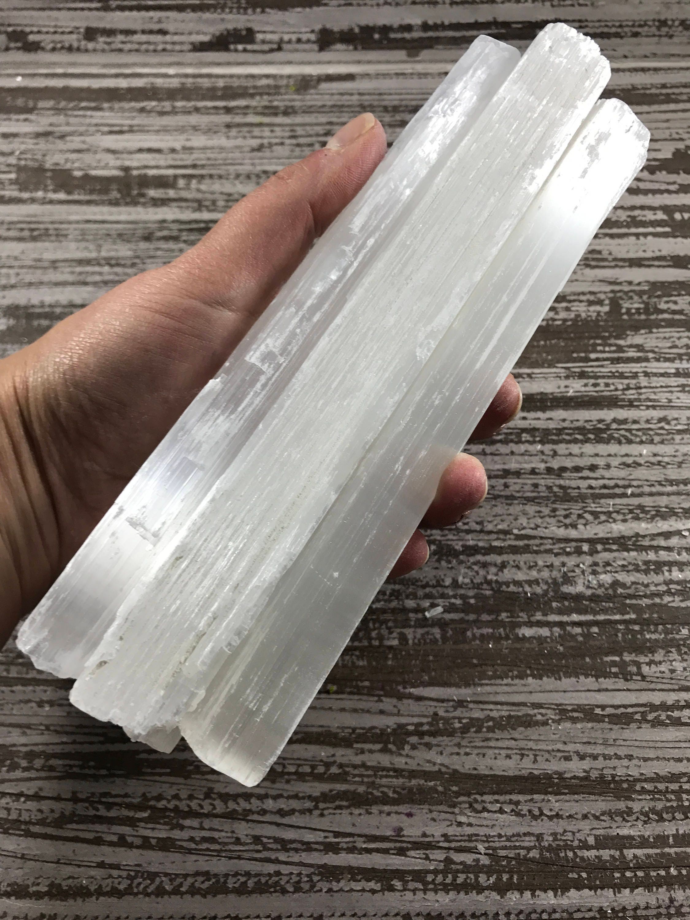 Selenite Crystal Selenite Wand Selenite Crystal Wand Selenite Stick S…