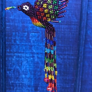 Hummingbird Ornament Hand Beaded with extra long 5 inch tail by Mayan Womens Beading Cooperative image 7