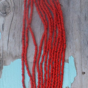 Hand Beaded Vibrant Red Glass Seed Beads Bracelet Beyond Fair Trade