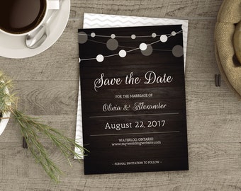 Save The Date Template Wedding Save The Date Printable Etsy