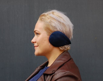 Woolen Ear Muff in deep blue color