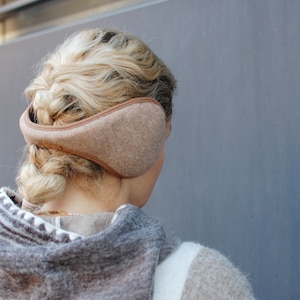 Valentine gift for her, Wool Plaid Ear cover