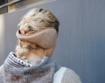 Valentine gift for her, Wool Plaid Ear cover