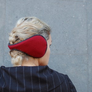 Winter Earmuff Christmas gift in plain burgundy color