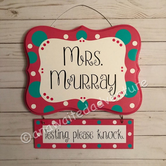 Teacher Name Sign Classroom Sign Door Sign Teacher Gift Etsy