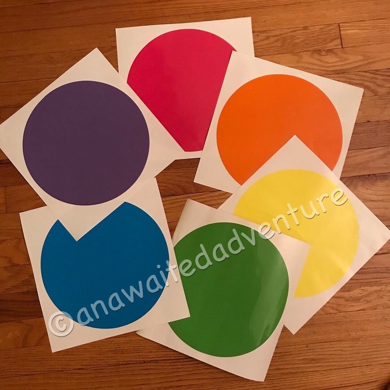 6 Vinyl Dry Erase Mats / Vinyl Dry Erase Circles / Custom Etsy