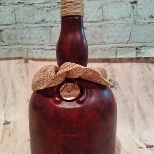 Decorated Grand Marnier bottle, wine bottle decorations, painted bottle, bottle decor, home decor