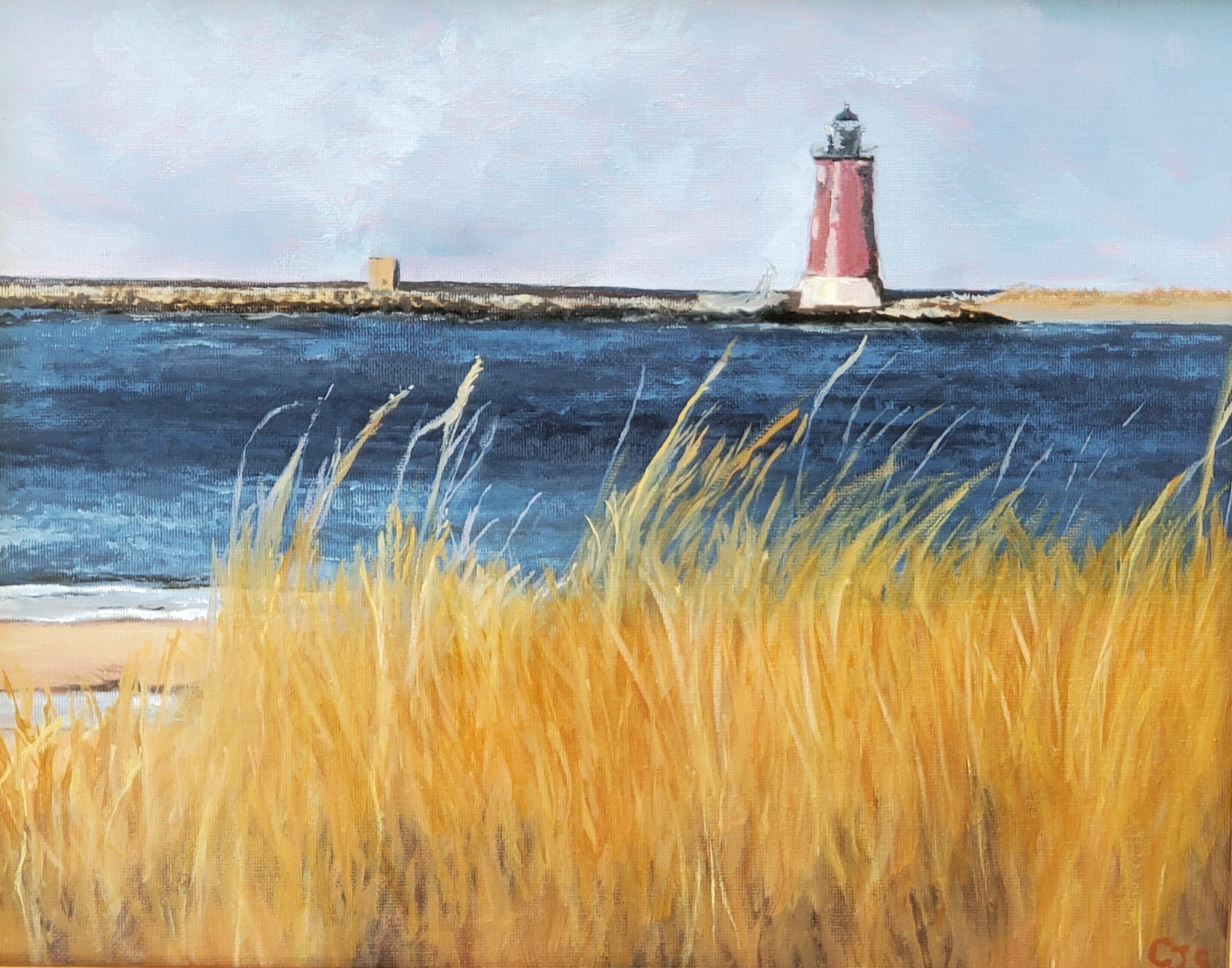 オリジナル 11 x 14 インチの海景油絵 - Etsy 日本