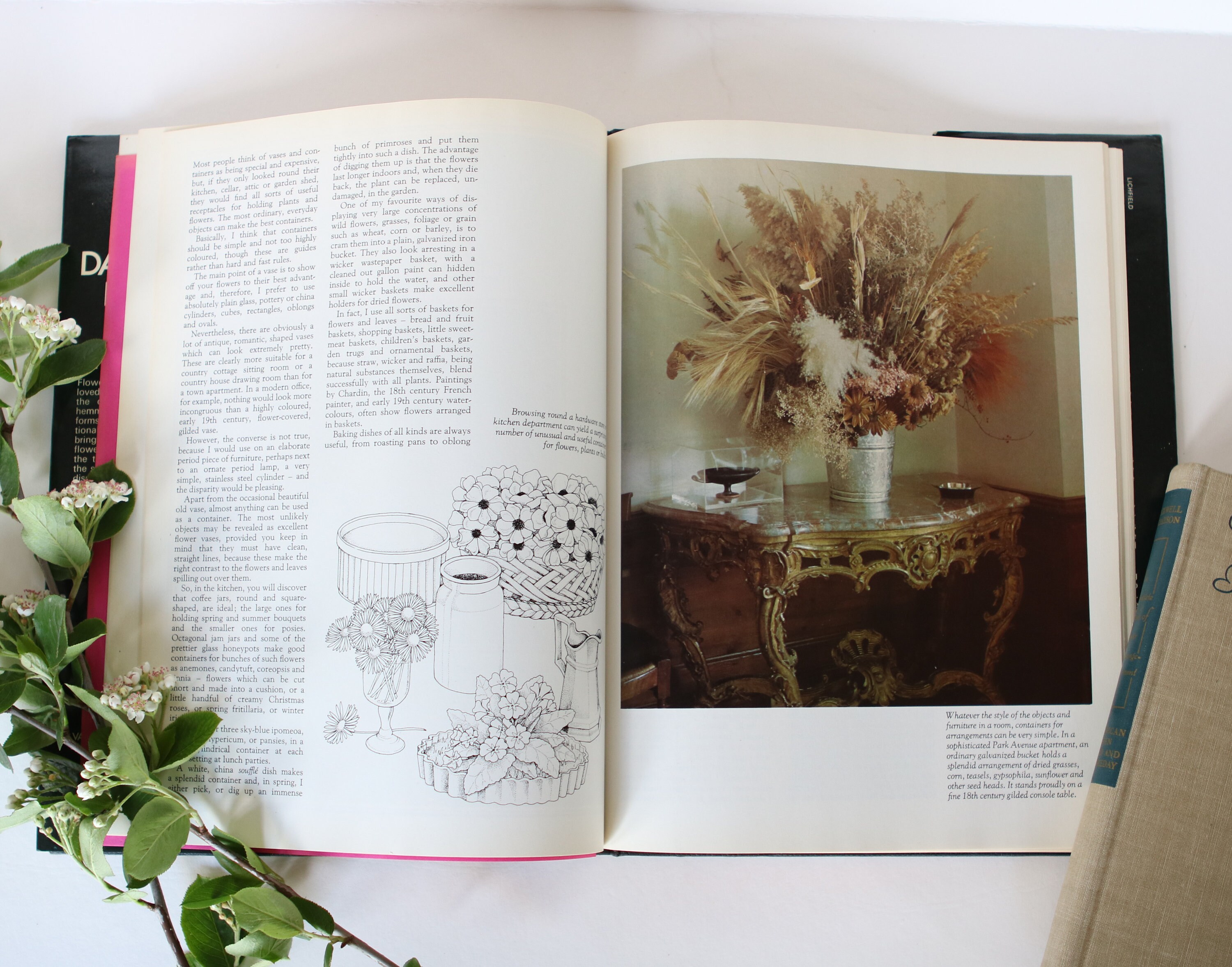 Two vintage flower arranging books Etsy