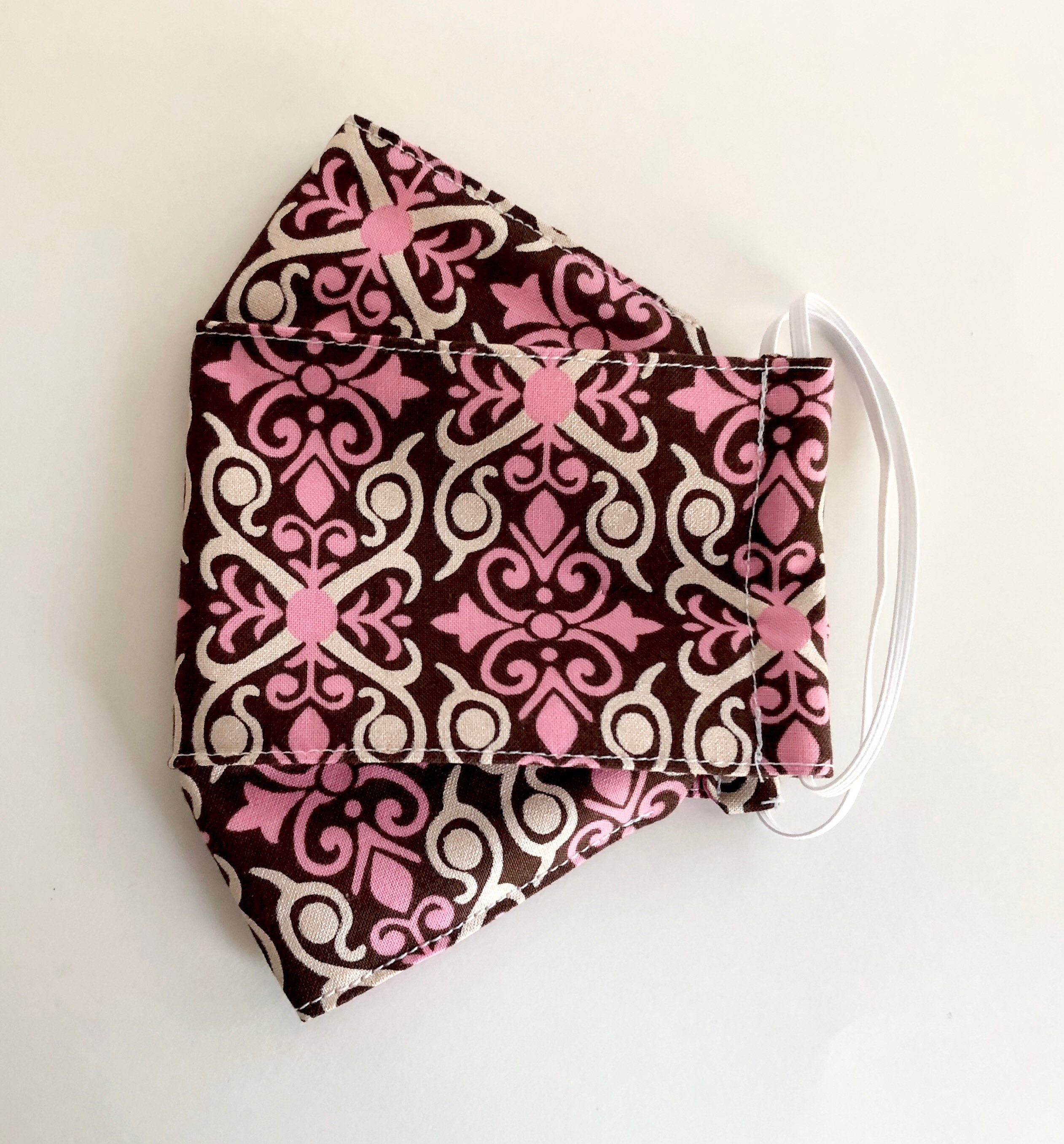 Retro Print Reusable Origami 3D Protective Mask With Builtin Etsy