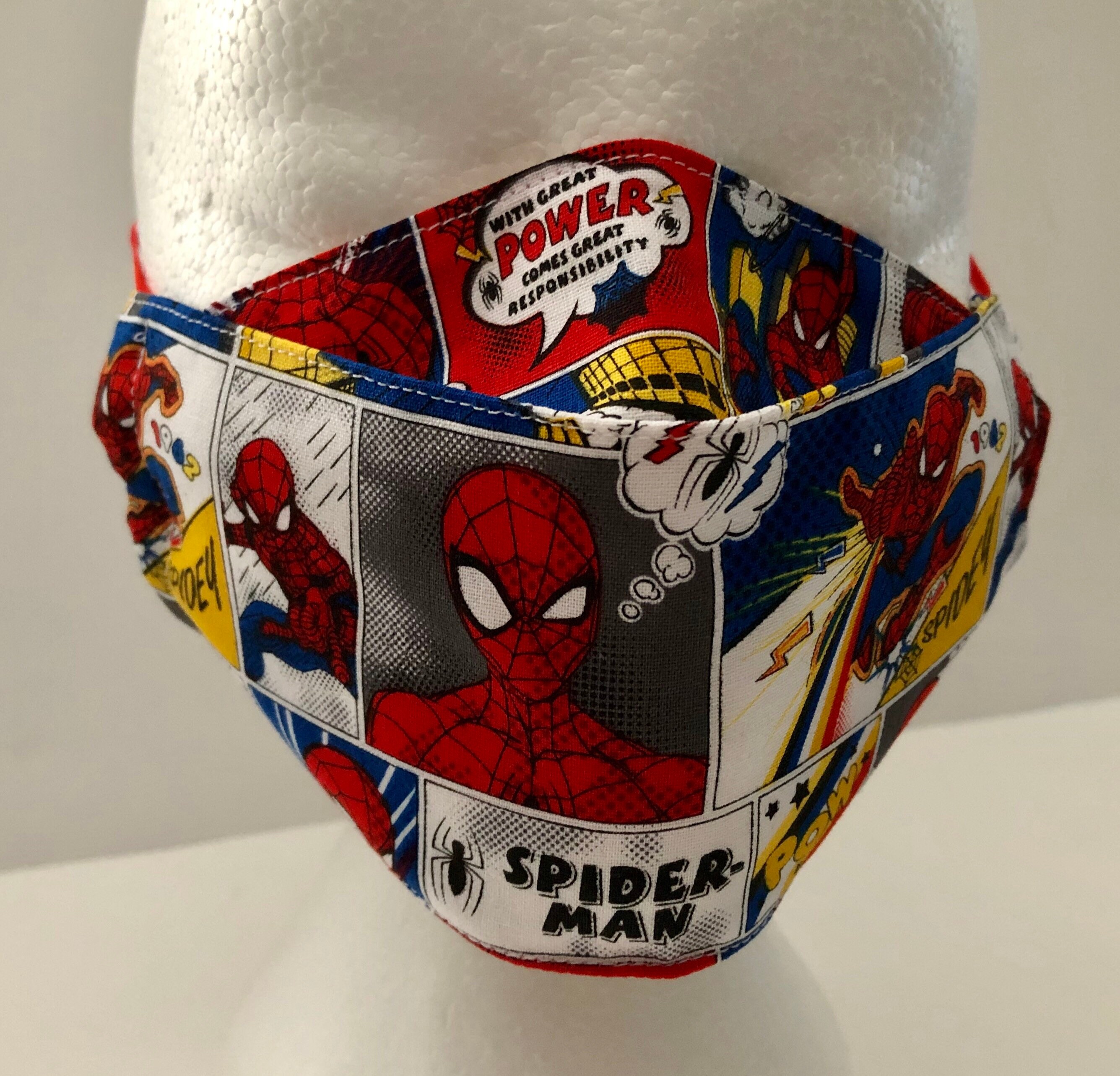 Spider-Man Reusable Origami 3D Protective Mask With Built-in | Etsy