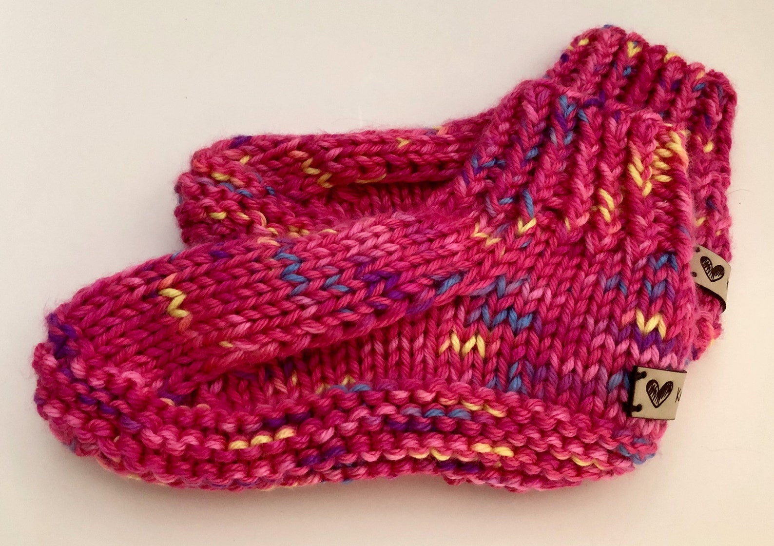 Hand Knit Kids Slippers / Bed Socks Etsy