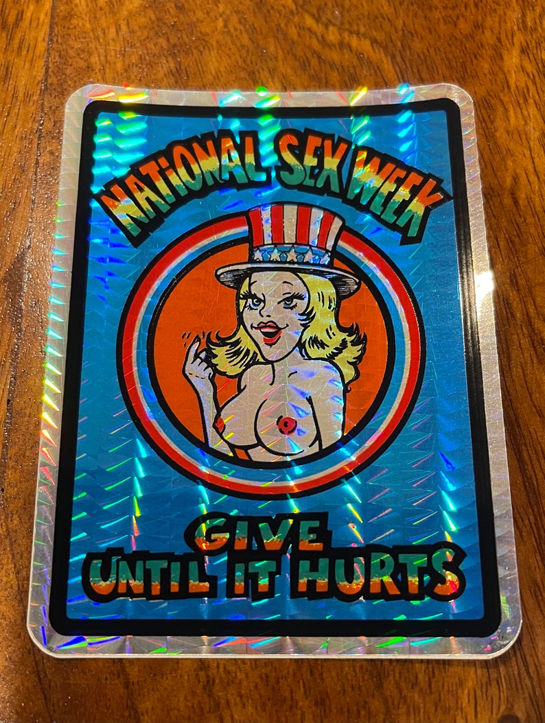 National SEX WEEK Give Until It Hurts PATRIOTIC Iridescent image 1