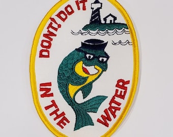 DON'T! Do It In The WATER Vintage Patch L@@K Wildlife Protection Charlie Tuna Character