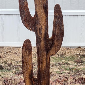 Metal Cactus, Rustic Cactus, Southwest Yard Art, Yard Art, Rusty Yard Art, Metal Art, Cactus Yard Decor