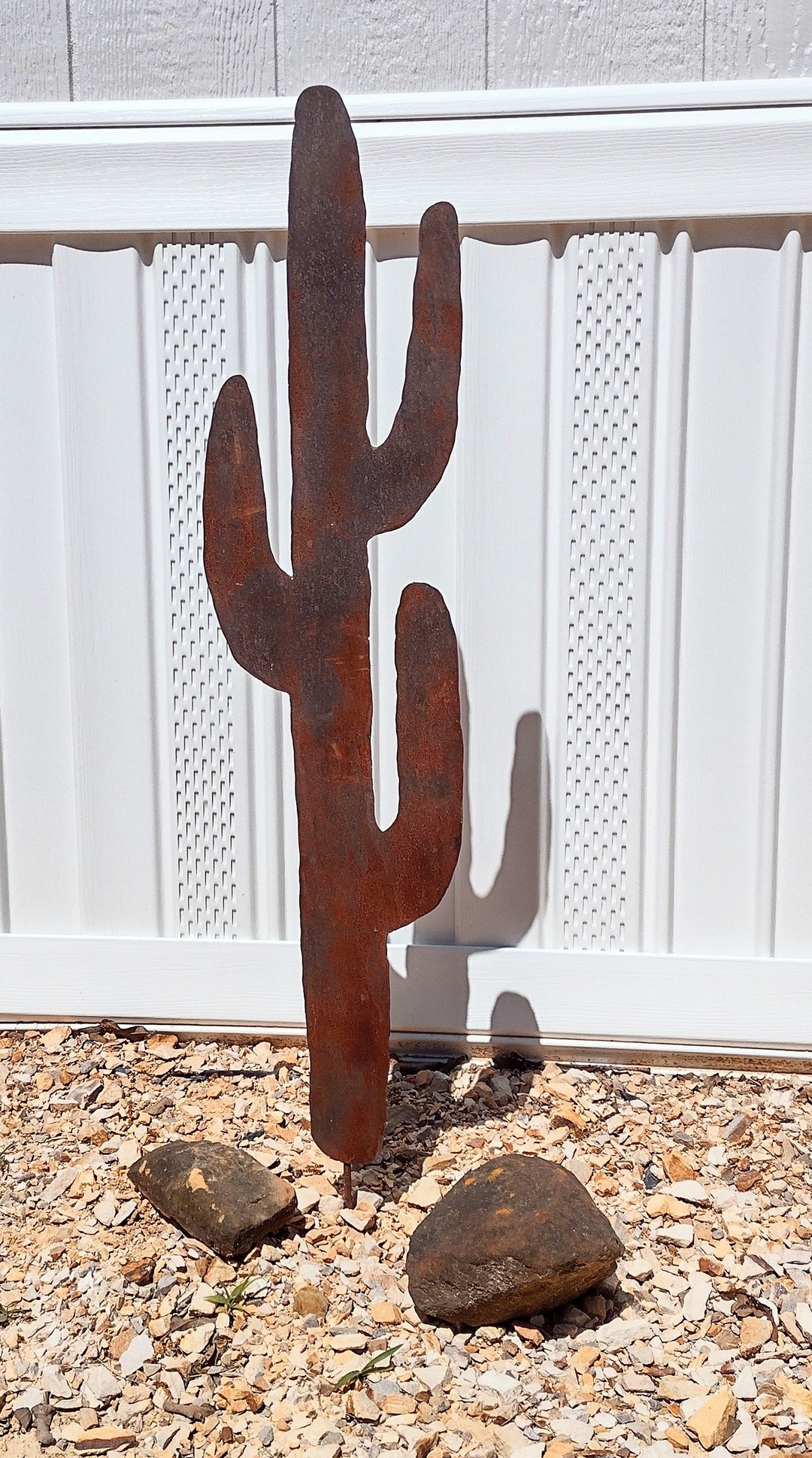 Metal Cactus, Rustic Cactus, Southwest Yard Art, Yard Art, Rusty Yard