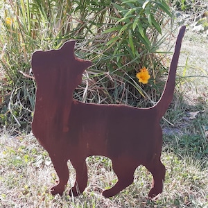 Rusty Cat, Cat Silhouette, Animal Silhouette, Yard Art, Metal Animals