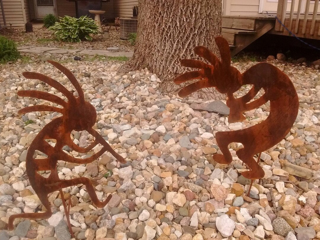 Kokopelli, Rusty Kokopelli, Southwest Art, Yard Art, Garden Art, Metal