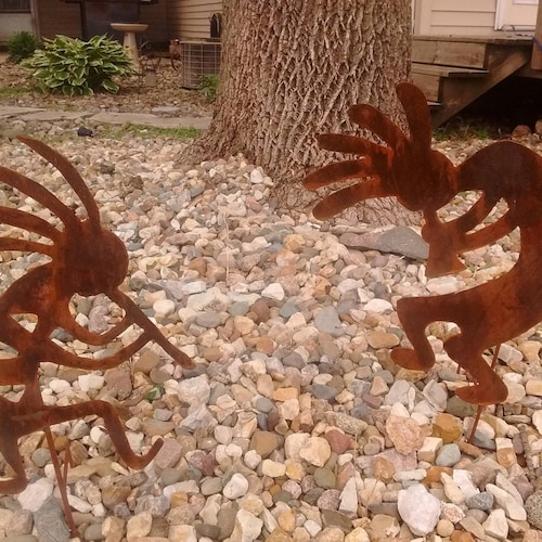 Kokopelli Rusty Kokopelli Southwest Art Yard Art Garden Etsy