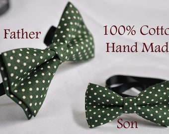 Father Son Match 100/% Cotton Mottled Ink Petrol Blue Bow Tie Bowtie Wedding